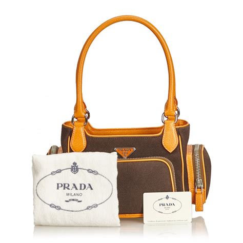 borsa grande prada canvas vintage